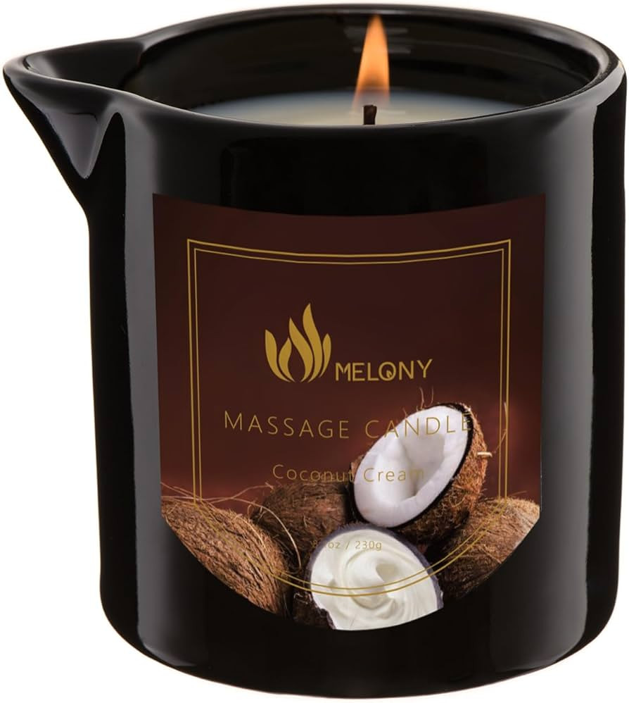 MELONY Massage Oil Candle | Great for Calming, Soothing and to Relax | with Natural Soy Wax | 8.1... | Amazon (US)