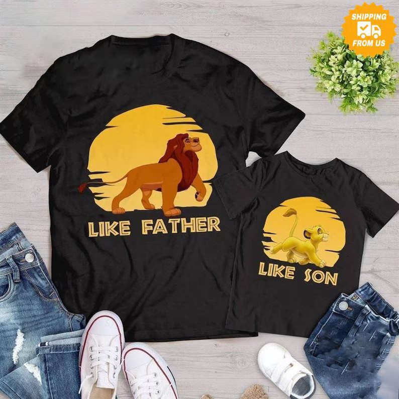 The Lion King Like Father Like Son Shirt, Dad and Son Shirt, Fathers Day Gift, Matching Father So... | Etsy (US)