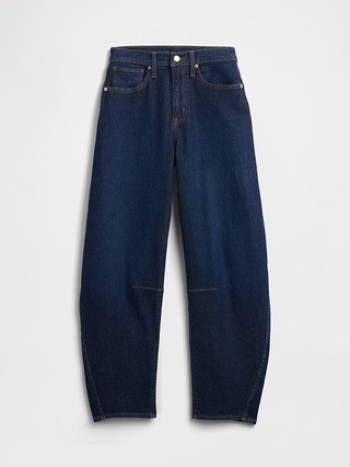 High Rise Barrel Jeans | Gap Factory