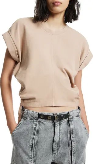 Mira Side Ruched Cotton Crop Top | Nordstrom