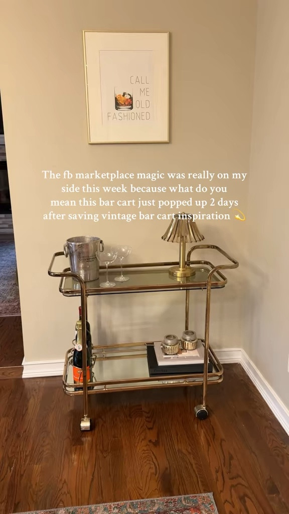 I searched "vintage bar cart inspiration"  and two days later, this beauty showed up in my algorithm. Can't wait to style it! 

 #LTKHome