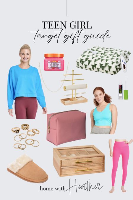 Teen Girl Gift Guide from Target, makeup bag, sweatshirt, jewelry box, jewelry stand, heated blanket, stackable rings, sugar scrub, slippers. #target #giftguide

#LTKGiftGuide #LTKHoliday #LTKCyberweek