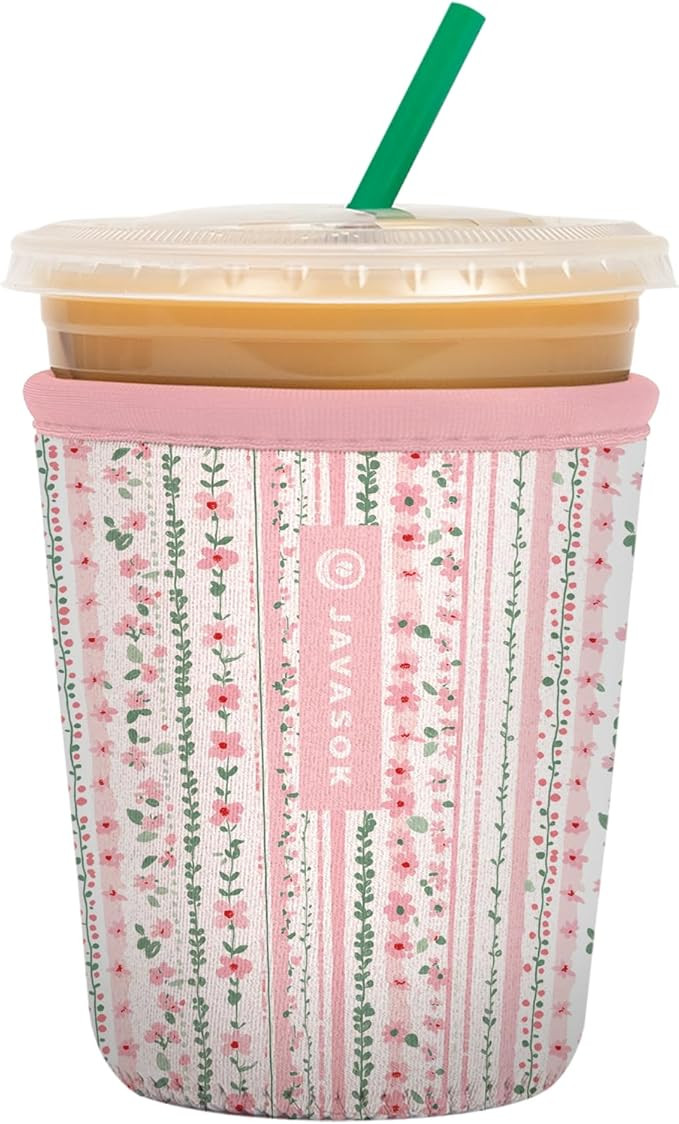 Sok It JavaSok Iced Coffee & Cold Soda Insulated Neoprene Cup Sleeve (Prim & Proper, Small: 16-20... | Amazon (US)