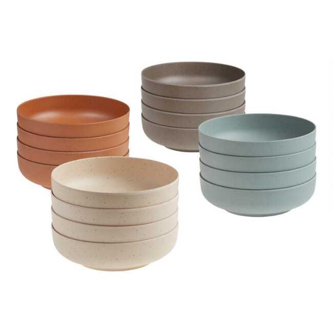 Upcycle Bamboo Fiber Bowls 4 Pack | World Market