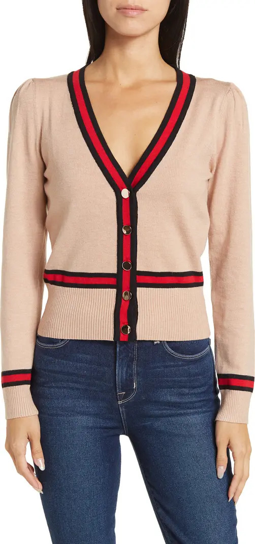 Alexia Admor Contrast Trim Long Sleeve Cardigan | Nordstromrack | Nordstrom Rack