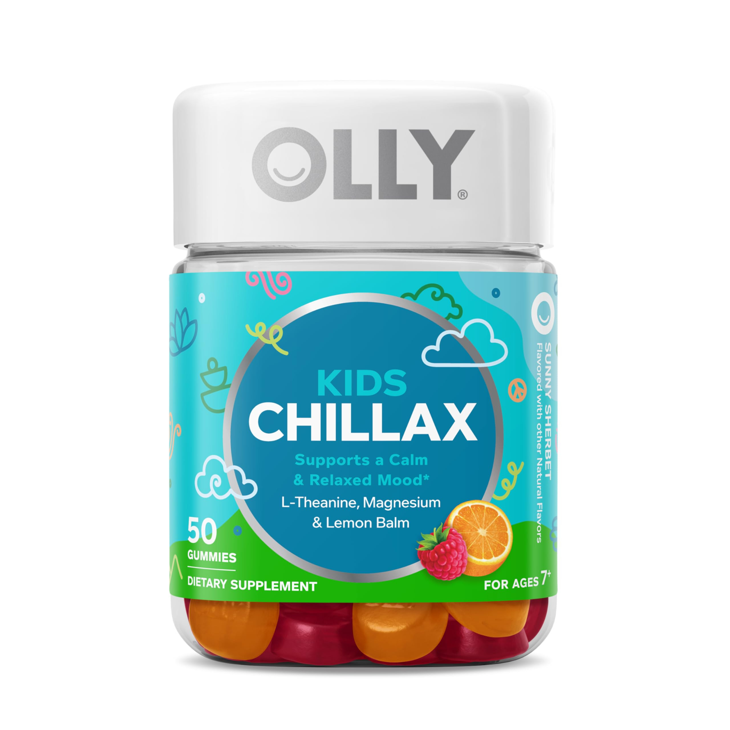 OLLY Kids Chillax Gummy, For a Calm and Relaxed Mood*, Magnesium, L-Theanine, Lemon Balm Extract,... | Amazon (US)