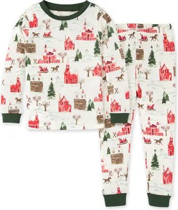 Kids' Holiday Village 2-Piece Pajama Set | Nordstrom Rack