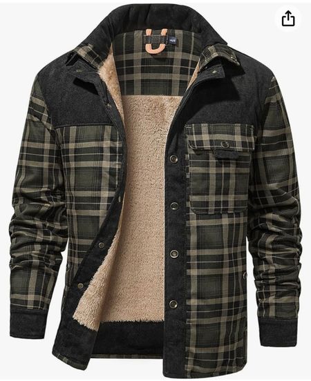 Haellun Men's Long Sleeve Sherpa Lined Shirt Jacket Flannel Plaid Fleece Coats
#ltkmen

#LTKHolidaySale #LTKSeasonal #LTKGiftGuide