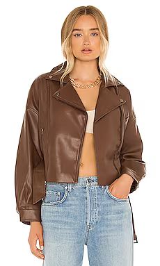 ASTR the Label Rubia Moto Jacket in Brown from Revolve.com | Revolve Clothing (Global)