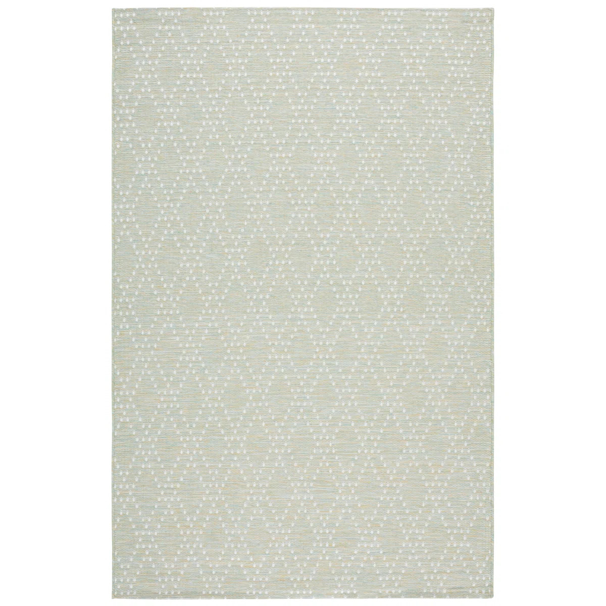 Edgeware 850 Polypropylene/Polyester Geometric Indoor/Outdoor Rug in Light Green/Yellow | Wayfair North America