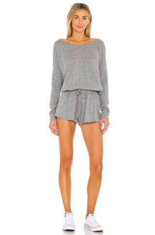 Bobi Supreme Jersey Romper in Grey. - size XS | Revolve Clothing (Global)