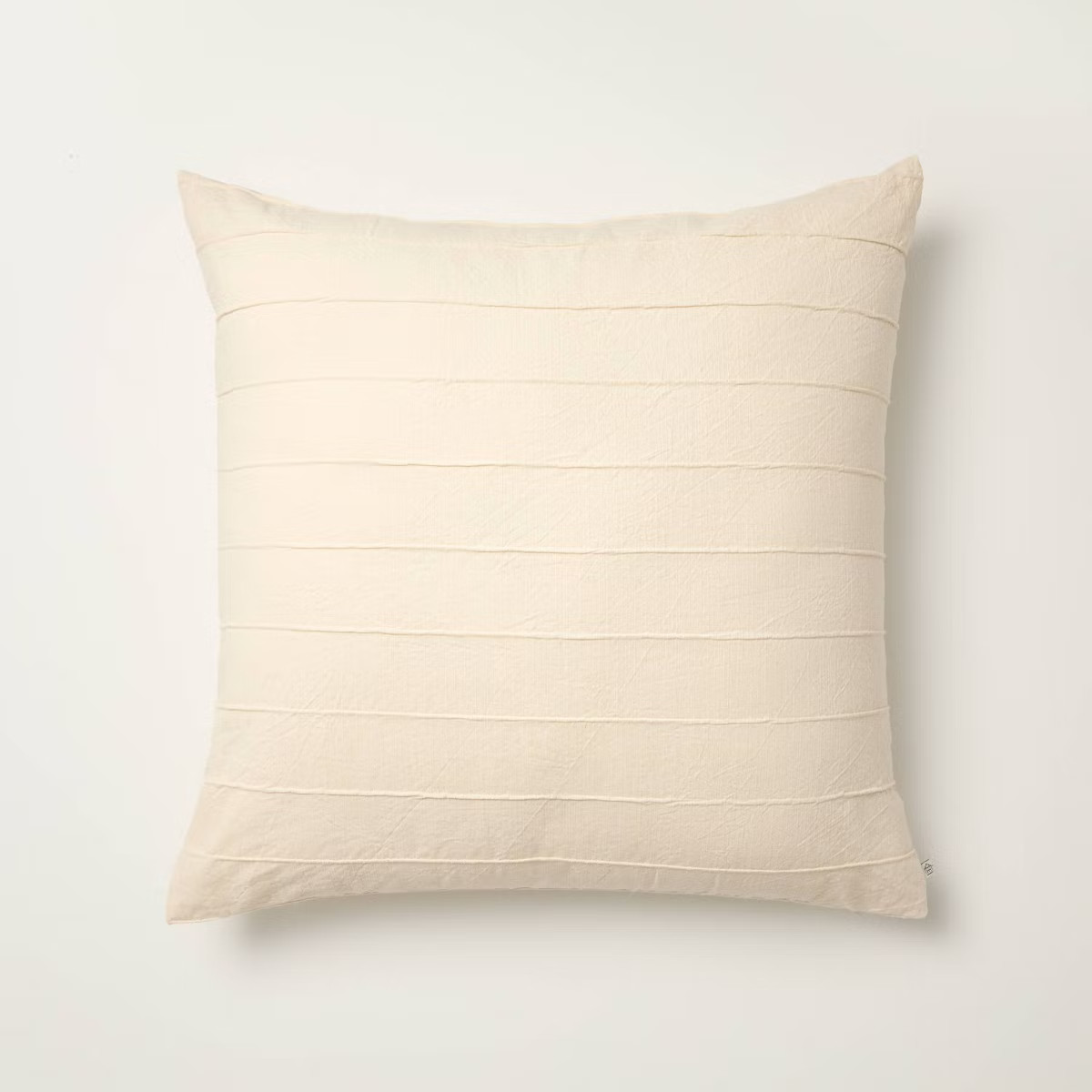 26"x26" Stitch Stripe Euro Throw Pillow Cover Tan - Hearth & Hand™ with Magnolia | Target