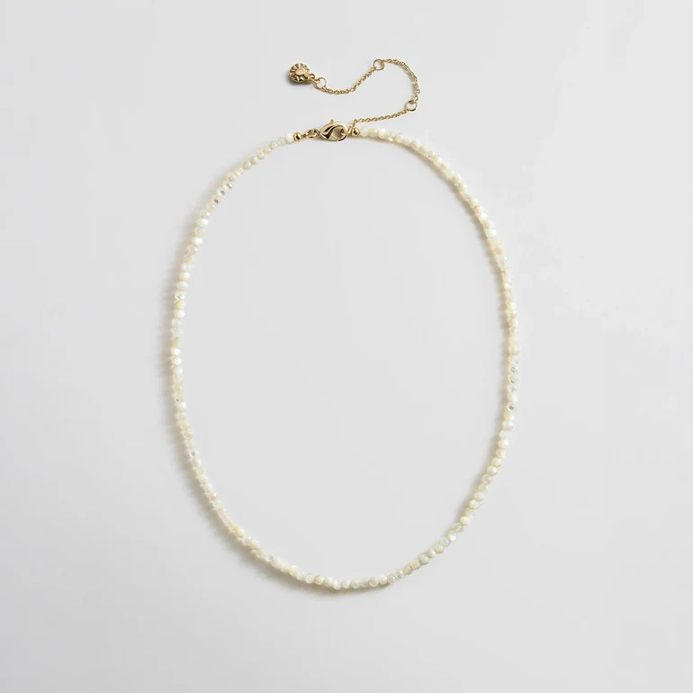 Mini Semi-Precious Necklace - Mother of Pearl | BaubleBar