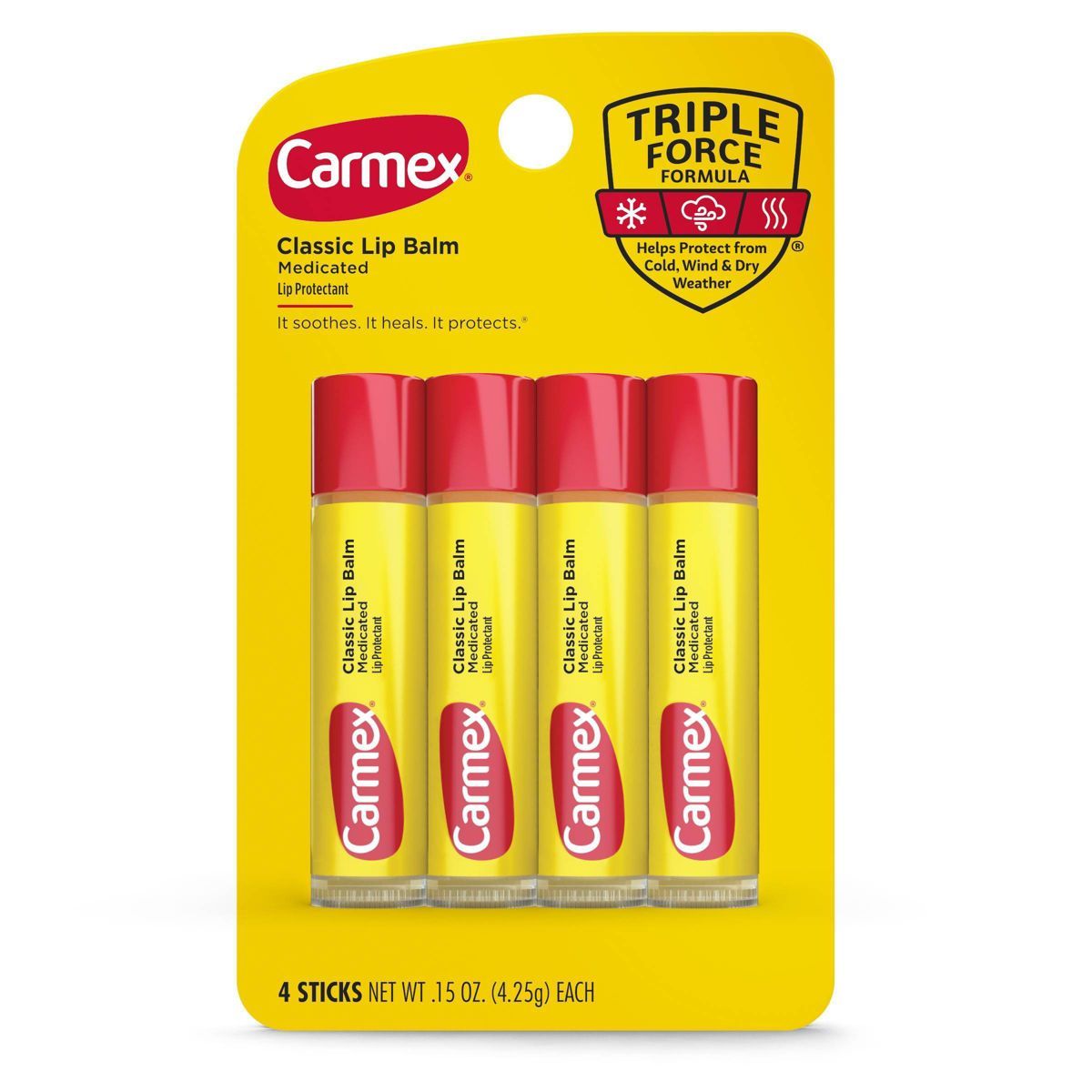 Carmex Classic Lip Balm Medicated Stick - 4pk/0.60oz | Target