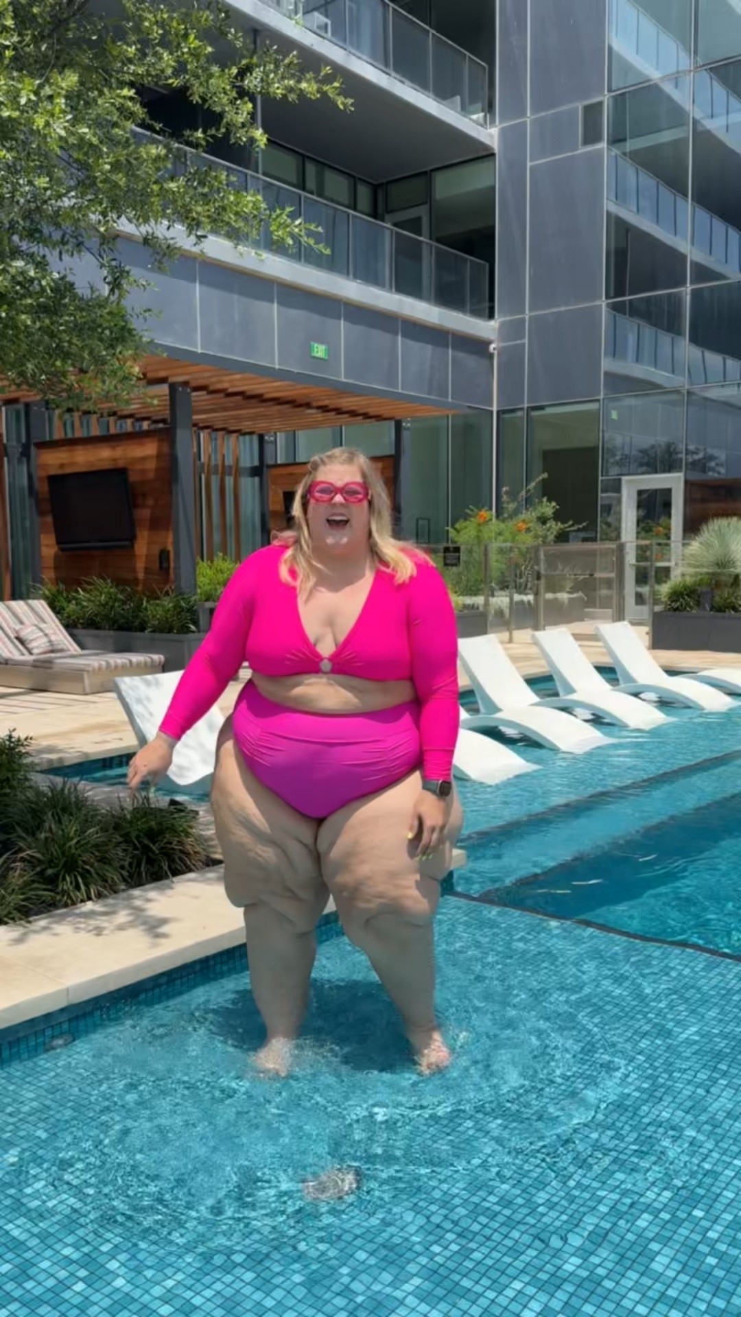 Everybody is a bikini body. Also, it’s hot as hades in Texas. We’re all just trying to survive.
 
 Also, I’m rocking sleeves because I want to avoid getting my arms scars in the sun. Luckily there are some super cute long sleeve bikinis this year. I’m obsessed with this one. This swimsuit is giving rich Barbie vibes and I’m obsessed with it it. 

#LTKSummerEdit #LTKSeasonal #LTKPlusSize