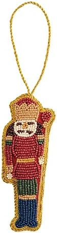 Mud Pie Christmas Nutcracker Beaded Christmas Ornament | Amazon (US)