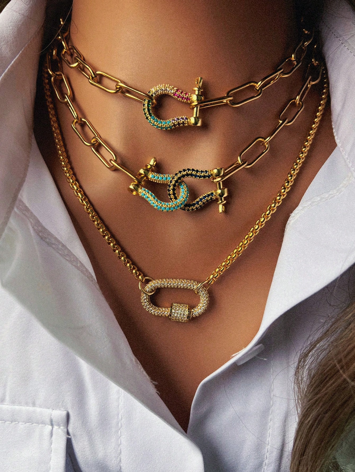 Horseshoe Necklace  | SHEIN