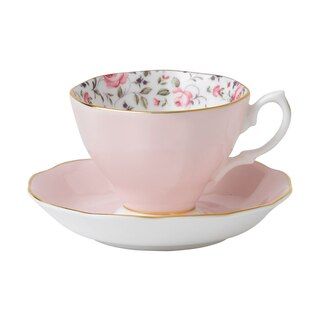Royal Albert Rose Confetti Vintage Teacup & Saucer Boxed Set | Royal Albert | Wedgwood