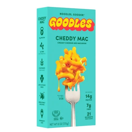 Goodles Mac & Cheese Cheddy Mac Noodles, Cheddar, Ziti, Shelf-Stable, 6 oz | Walmart (US)