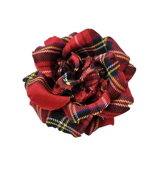 M&S Schmalberg 3.5 Red Tartan Plaid Opened Rose Fabric | Etsy | Etsy (US)