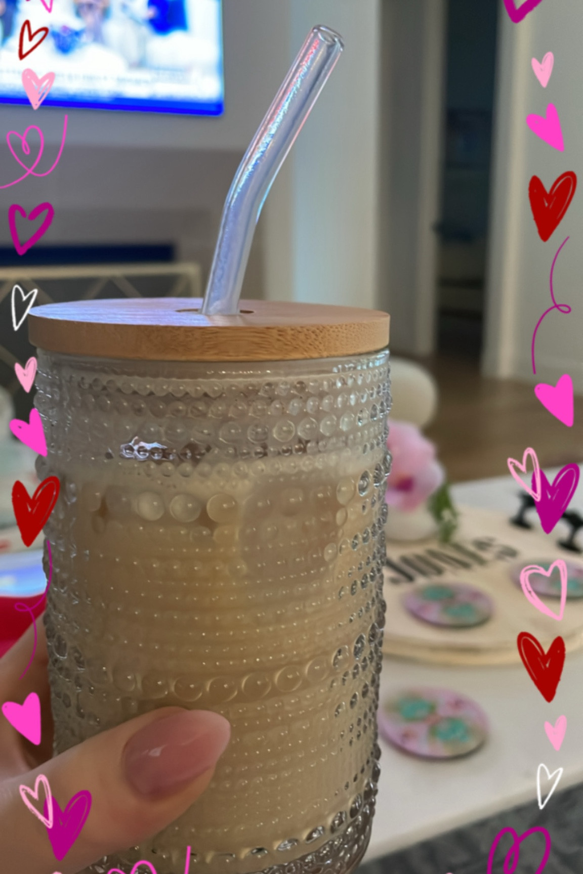 New coffee glasses make coffee at home FUN💝 seriously love these glasses! The glass is very thick so it gets cold but does not freeze your hand when drinking an iced coffee!! Love it and the iced coffee or smoothie glasses come in a set of 4 also offered in several colors including multicolor. Check them out!🩵 #coffeebar #coffeeglasses #coffeewithstraw #coffeewithlid #smoothieglasses #acrylicglasses #acrylicstraws

#LTKhome #LTKfindsunder50