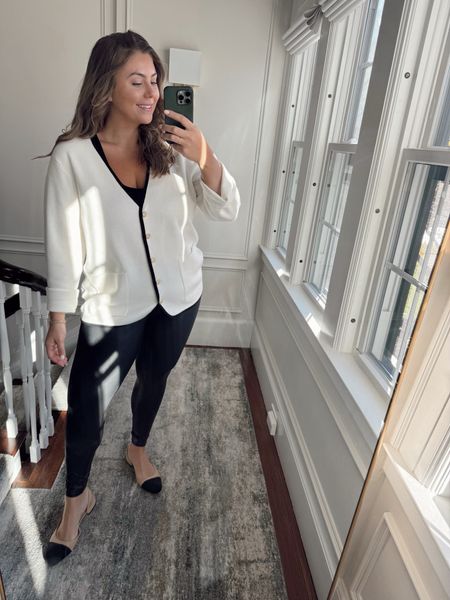 One of my favorite sweaters is back in stock! Wearing size XL in cardigan and leggings. Nursing & pumping friendly outfit! Use code SALEONSALE for additional discount on select items. 

#LTKSeasonal #LTKstyletip #LTKplussize