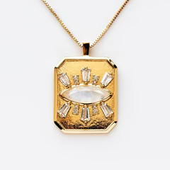 Moonstone Eye Pendant Necklace | Local Eclectic