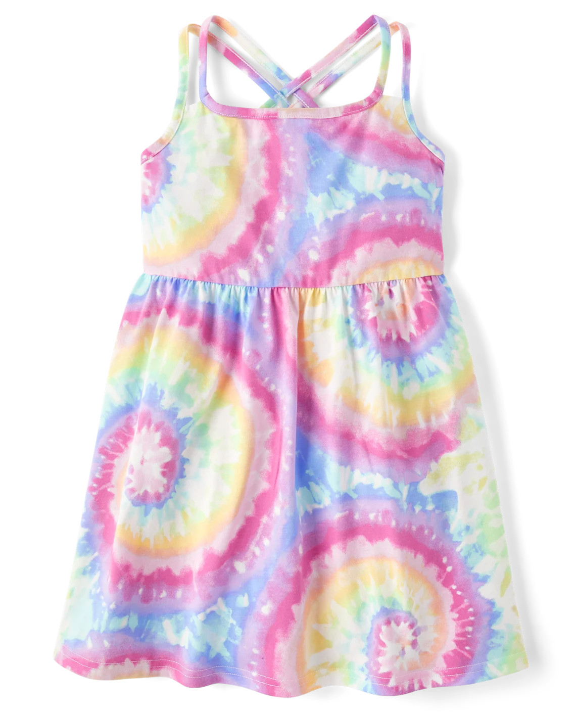 Girls Print Cross Back Dress - pink | The Children's Place