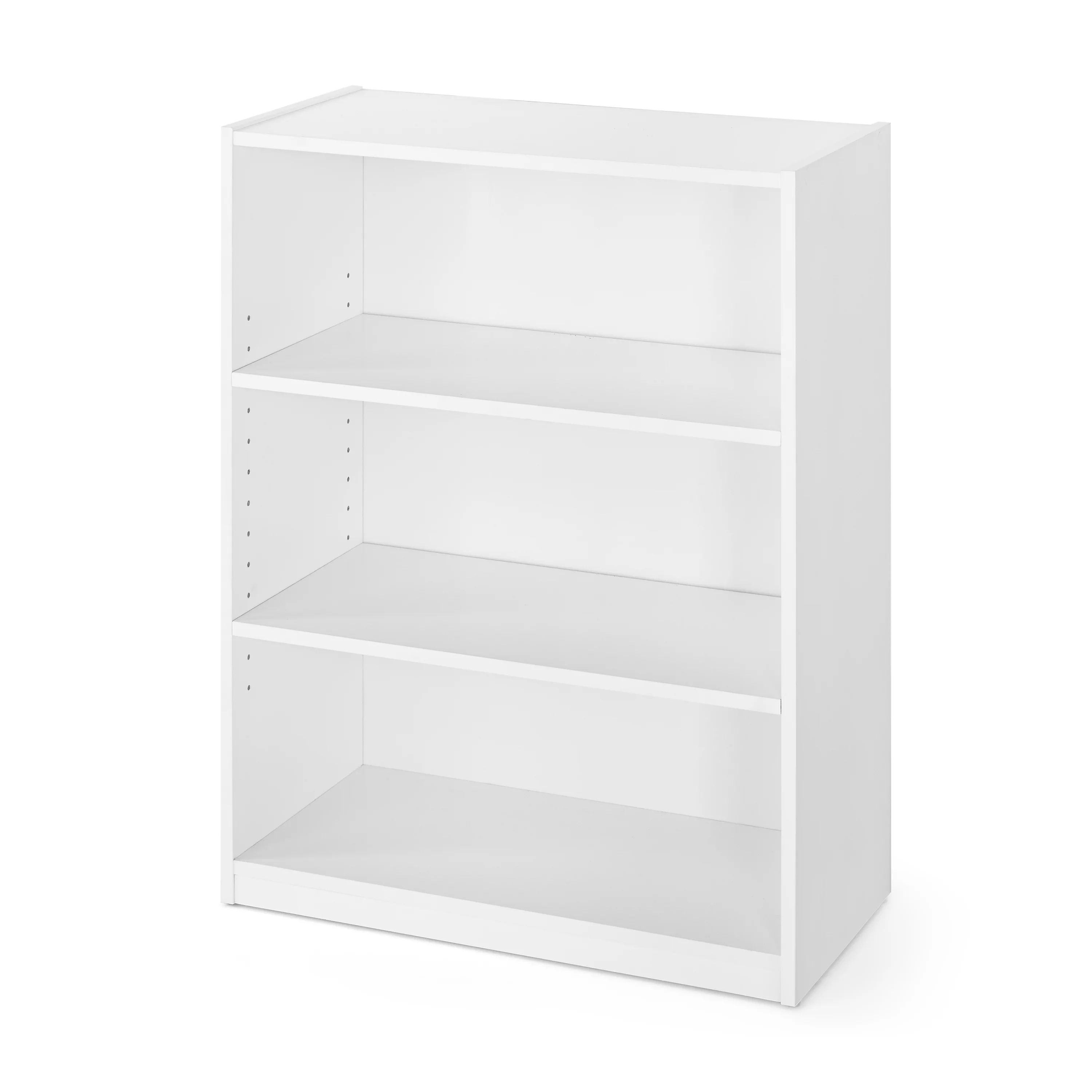 Mainstays 31" 3-Shelf Bookcase with Adjustable Shelves, White | Walmart (US)