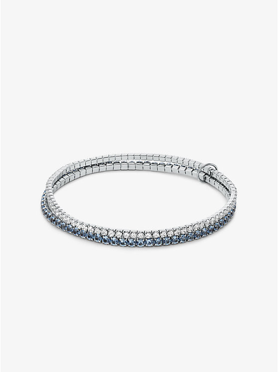 Precious Metal-Plated Brass Double Wrap Tennis Bracelet | Michael Kors US