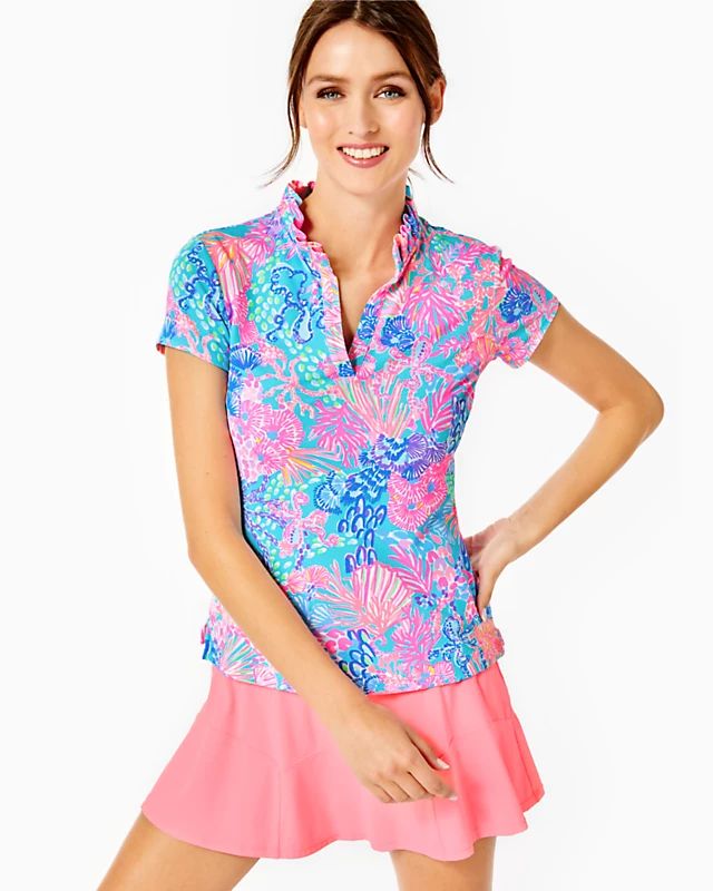 UPF 50+ Luxletic Frida Polo Top | Lilly Pulitzer