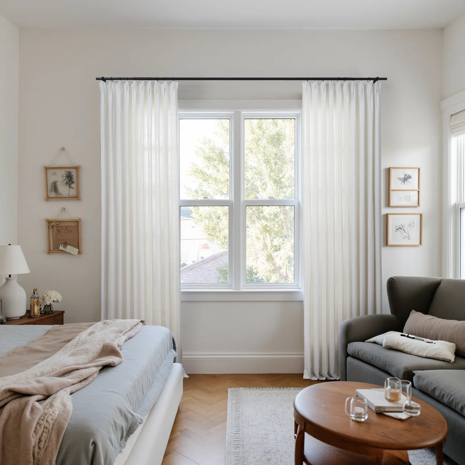 Reid Herringbone Curtain Pleated | TWOPAGES