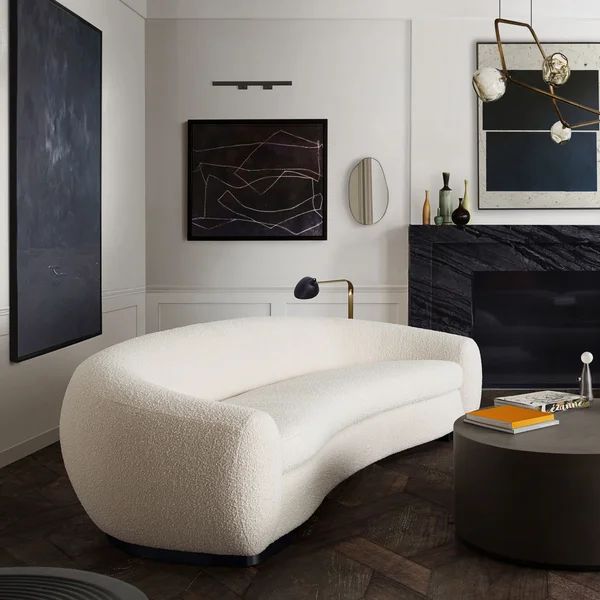 Pascal 97'' Round Arm Curved Sofa | Wayfair North America