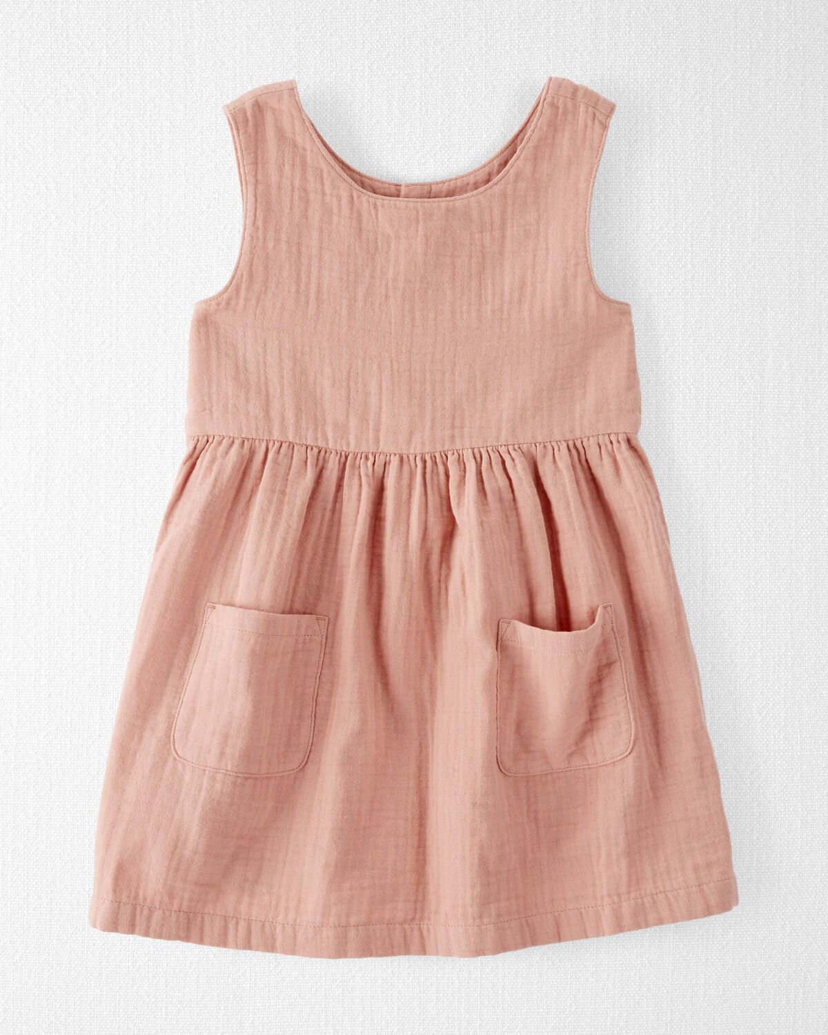 Fossil Tan Toddler Organic Cotton Gauze Pocket Dress
 | carters.com | Carter's