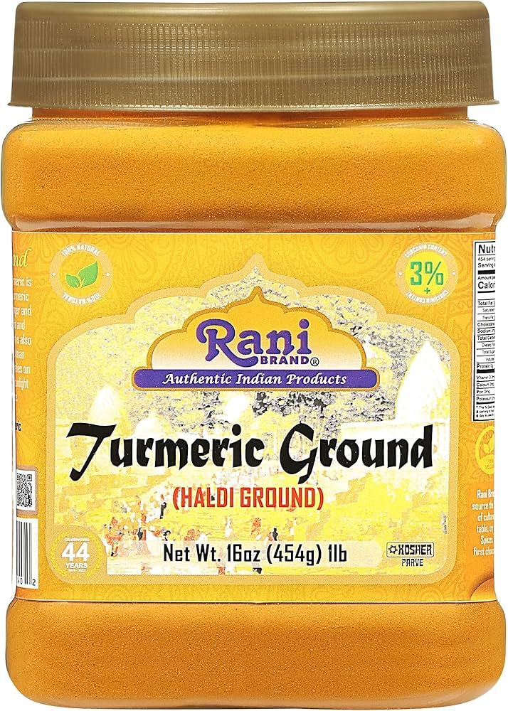 Rani Turmeric (Haldi) Root Powder Spice, (High Curcumin Content) 16oz (1lb) 454g PET Jar ~ All Na... | Amazon (US)