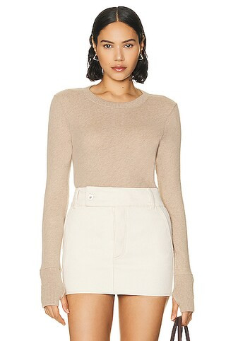 Cashmere Easy Cuffed Crew Neck Sweater | FWRD 