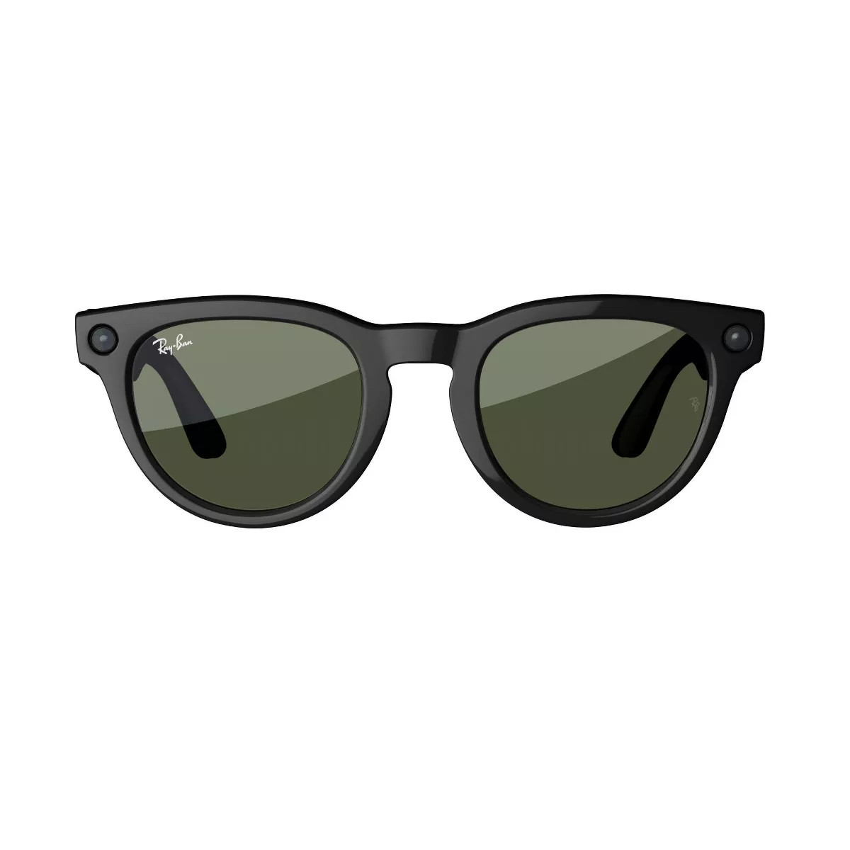 Ray-Ban Meta Headliner Glasses - Shiny Black Frames, Polarized Green Lenses | Target