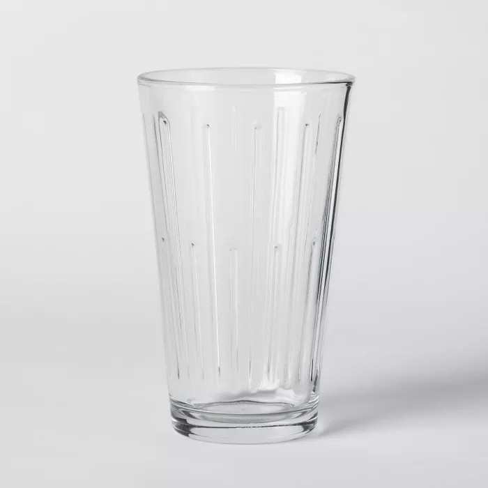16oz 6pk Tall Pressed Glass Tumblers - Threshold™ | Target