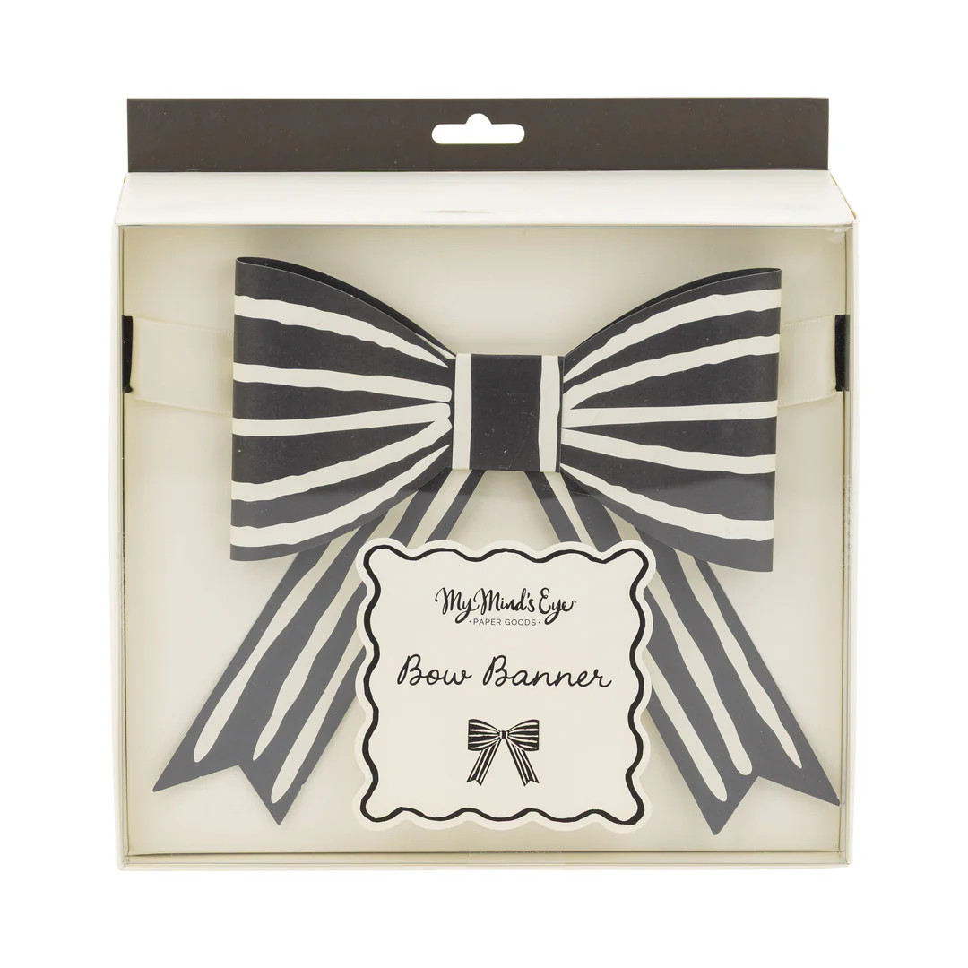 Black and White Bow Banner | My Mind's Eye