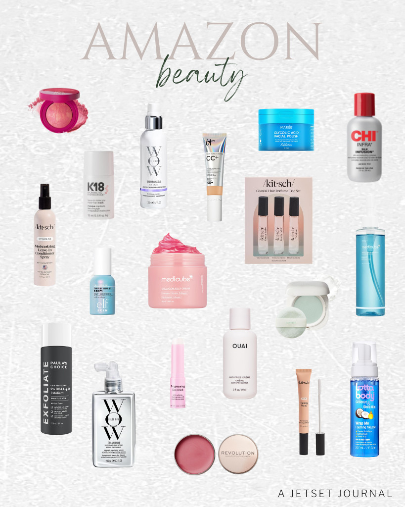 I’m treating you with this much-awaited collection of Amazon Beauty Finds! So many people are loving this trio set of Kitsch hair perfume and COLOR WOW’s hair spray. IT Cosmetics CC+ Cream is currently the number 1 bestseller in CC Facial Creams. Another standout is REVOLUTION’s cream balm, which you can use on your cheeks, lips, and lids.

#LTKSeasonal #LTKSaleAlert #LTKTravel
 

 