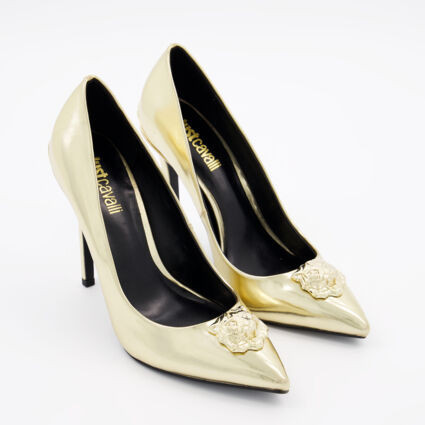 Gold Tone Metallic Lion Heels | TK Maxx