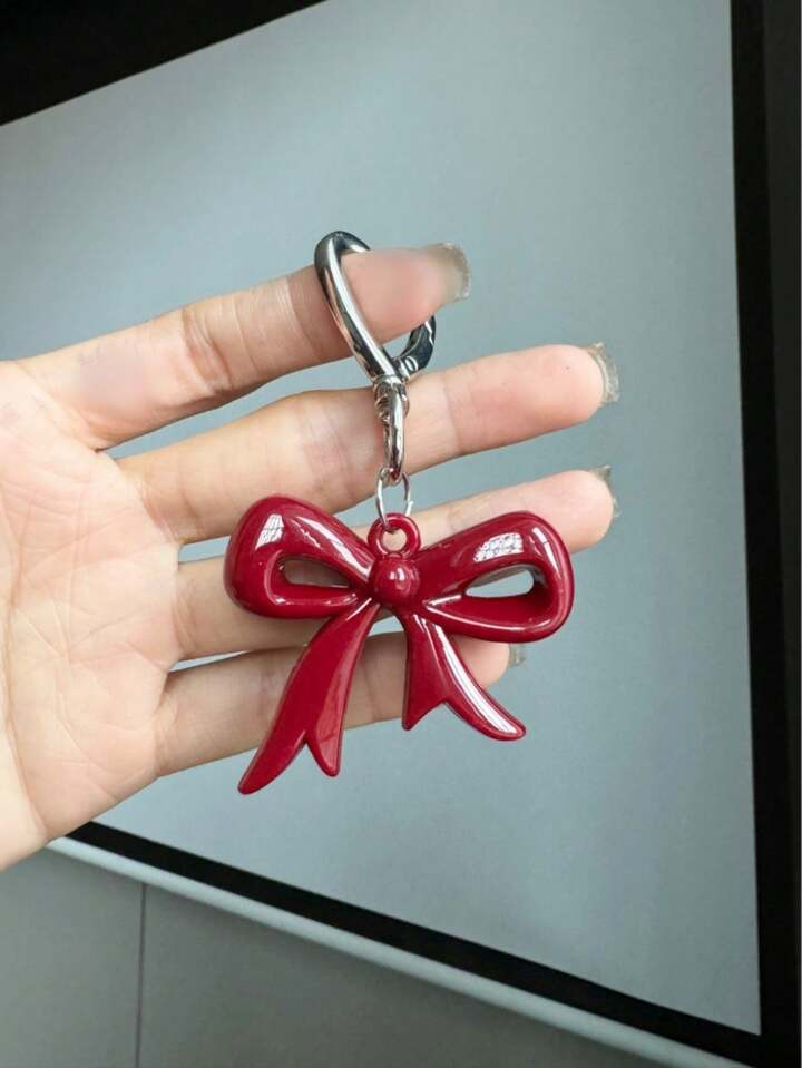 1pc Unisex Ins Style Korea Heart & Bow Keychain Charm Accessories Fashionable Bag Pendant Keychai... | SHEIN