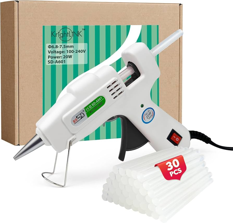 Krightlink Hot Glue Gun Kit with 30 Glue Sticks, Fast Preheating Hot Melt, High Temp for School C... | Amazon (US)