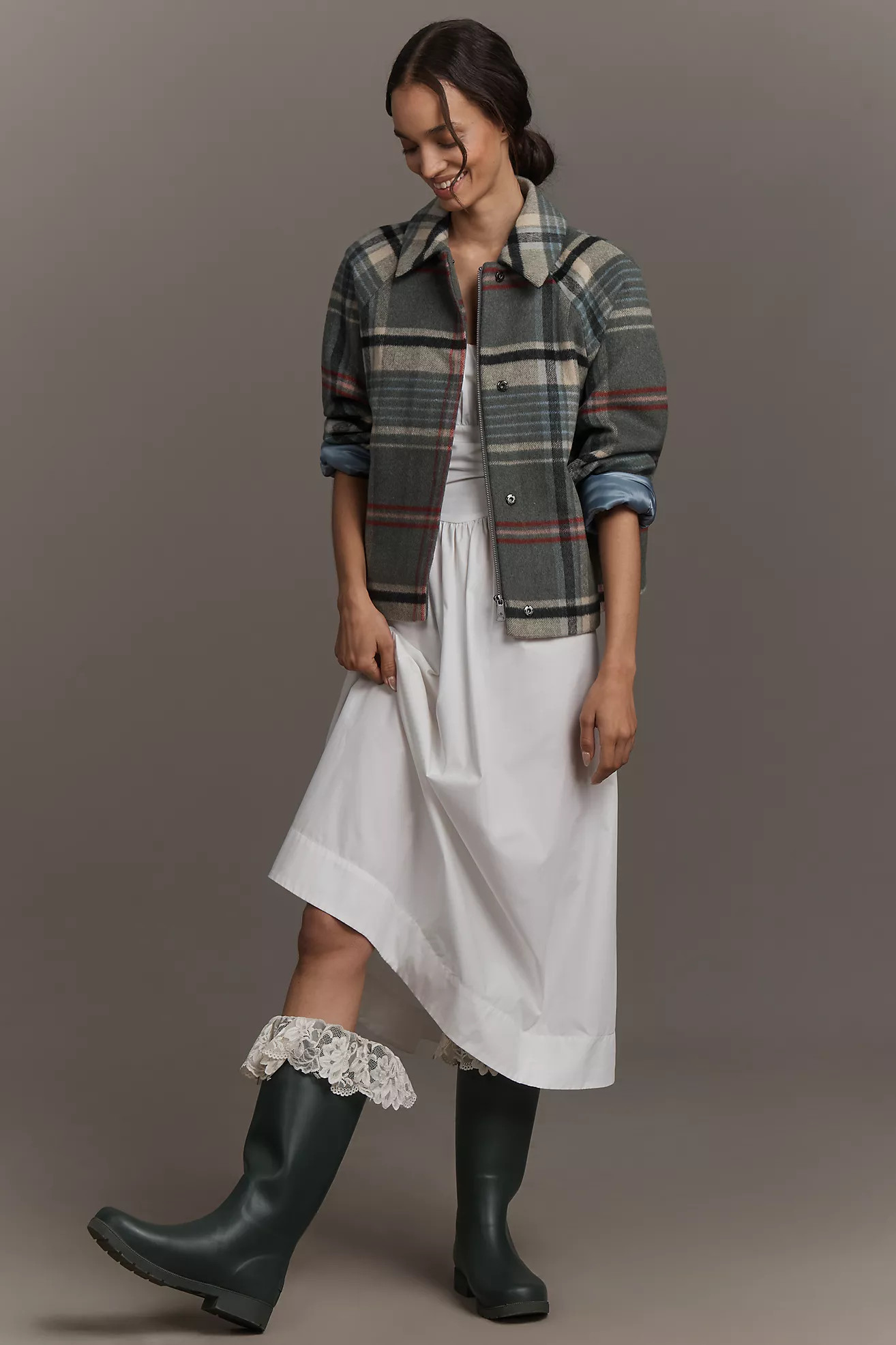 For Love & Lemons Brigitta Lace-Trim Rain Boots | Anthropologie (US)