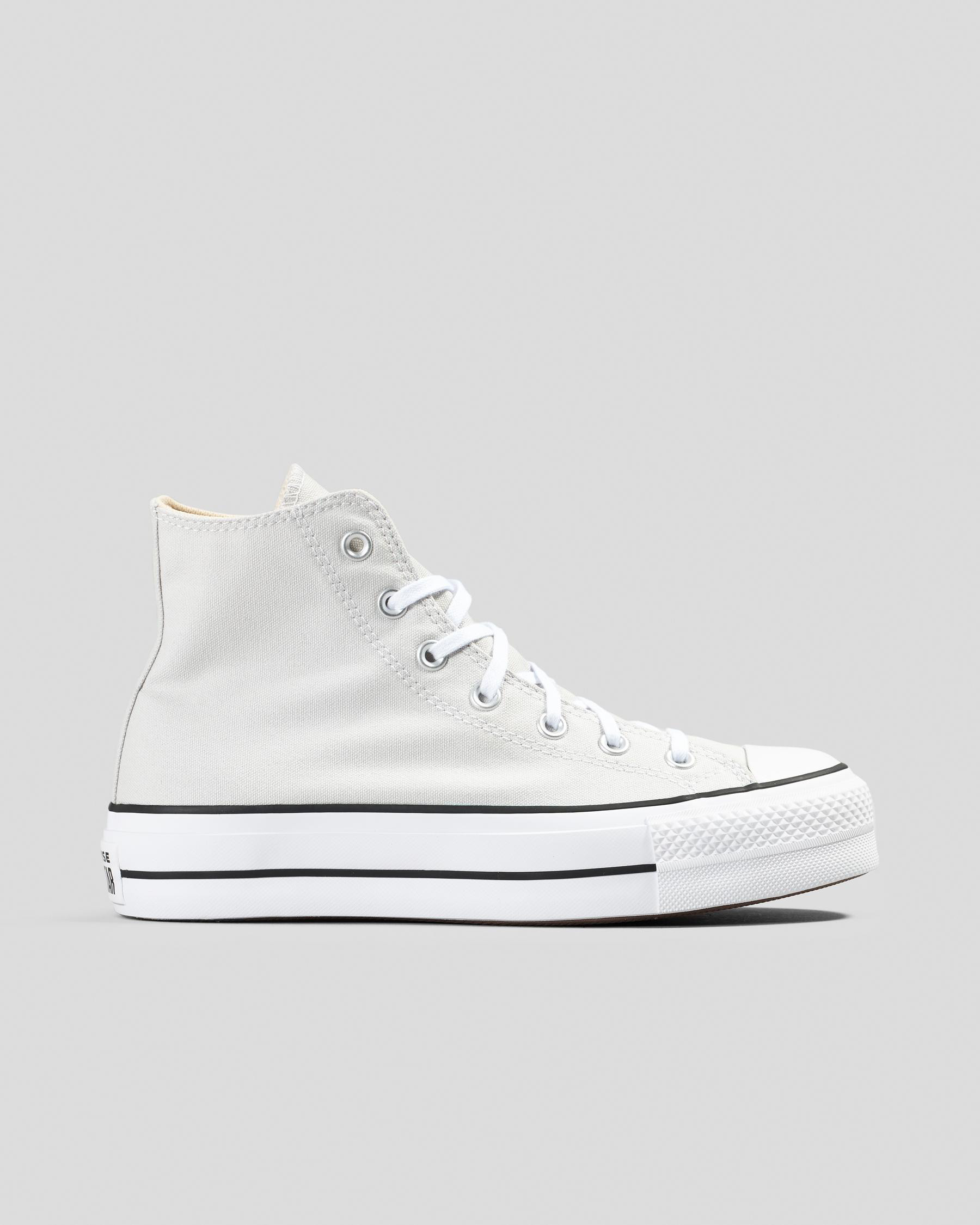 Converse Women's Chuck Taylor All Star Hi-Top Platform Shoes in Barely Grey/White/Black Size 06 | City Beach (US)