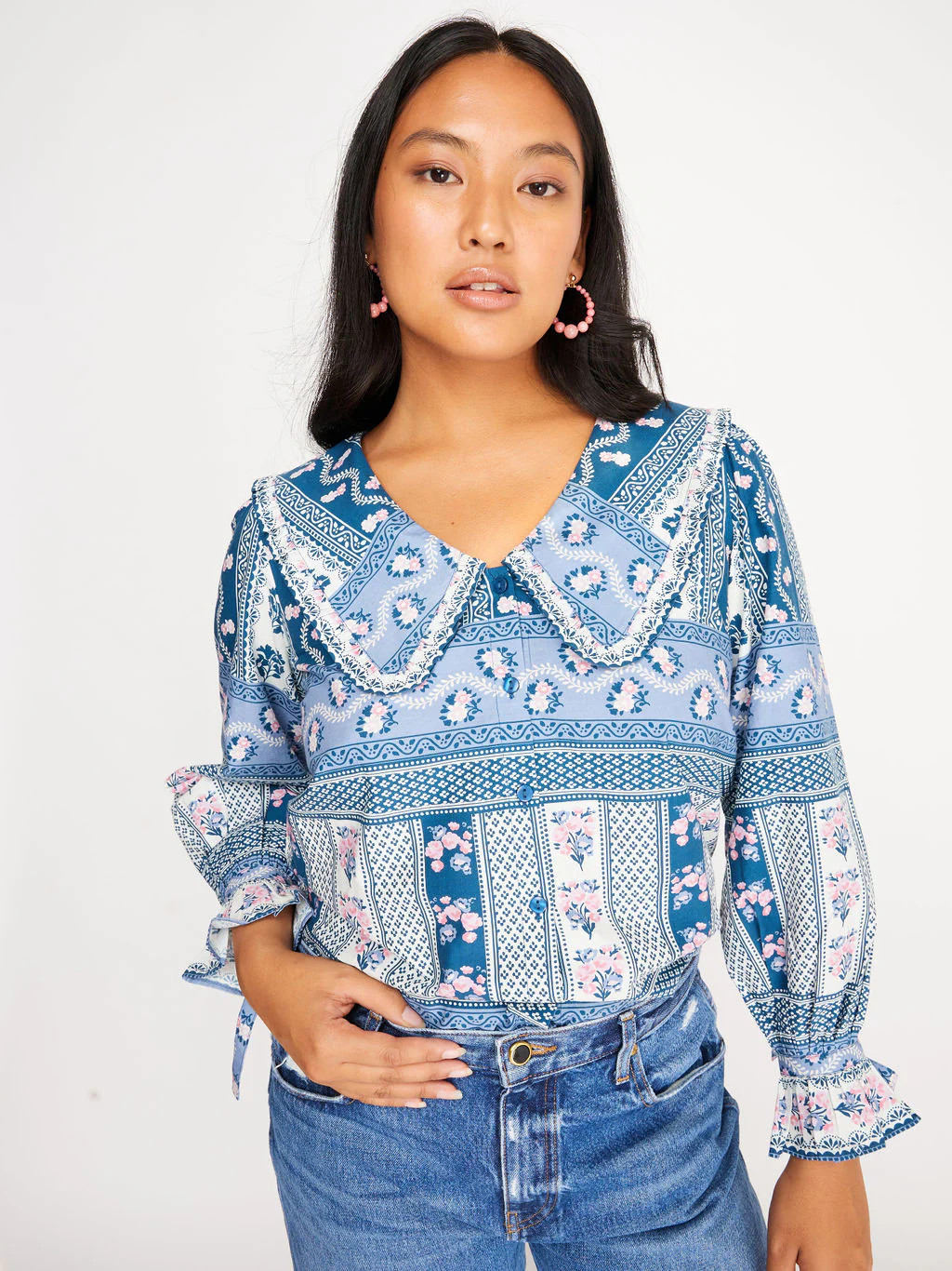 Daisy Blouse Vintage Floral | Ophelia & Indigo