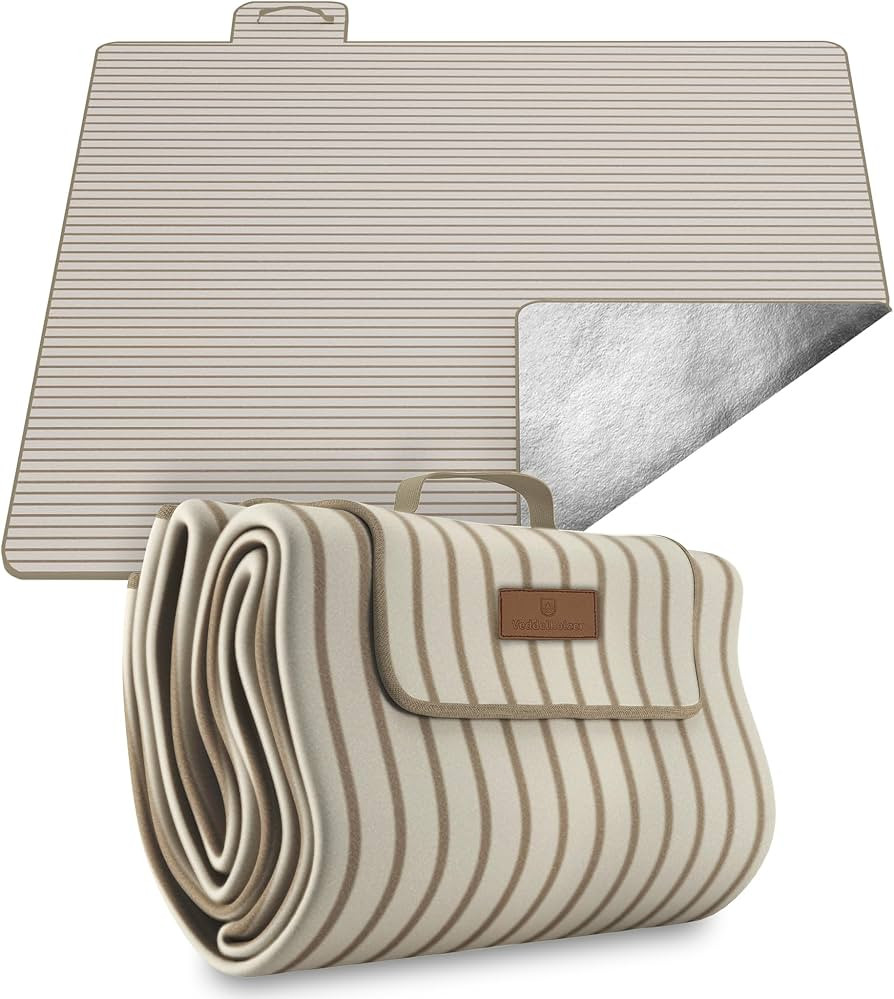 Veddelholzer 200 x 200 cm Beach Picnic Blanket Waterproof Sandproof Beach Blanket XXL Insulated &... | Amazon (DE)