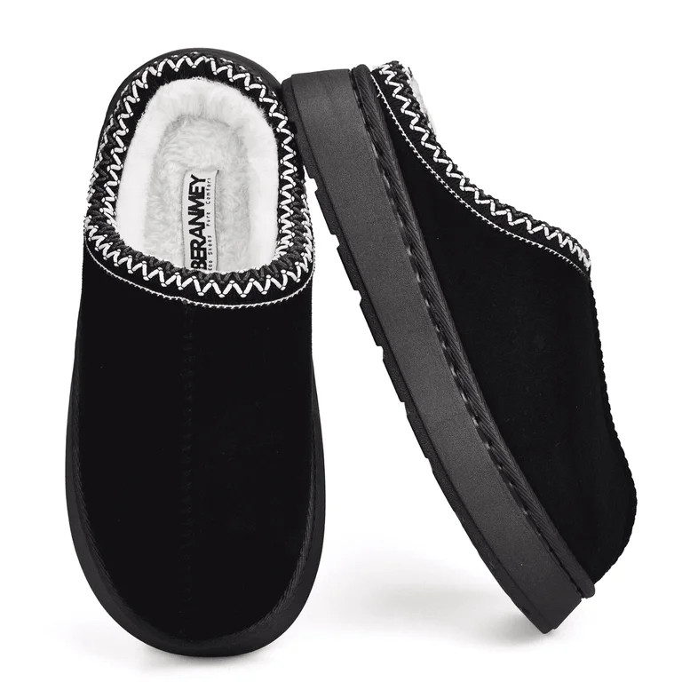 BERANMEY Cozy Platform Fuzzy Slippers for Women and Men Short Ankle Slippers with Anti-Slip Sole ... | Walmart (US)