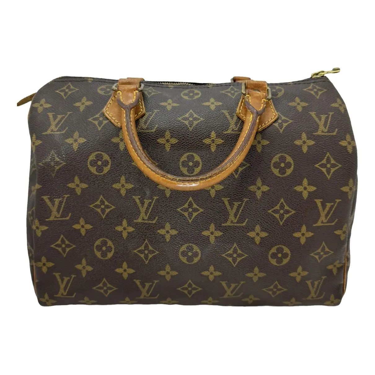 Speedy cloth handbag Louis Vuitton Brown in Cloth - 42509716 | Vestiaire Collective (Global)