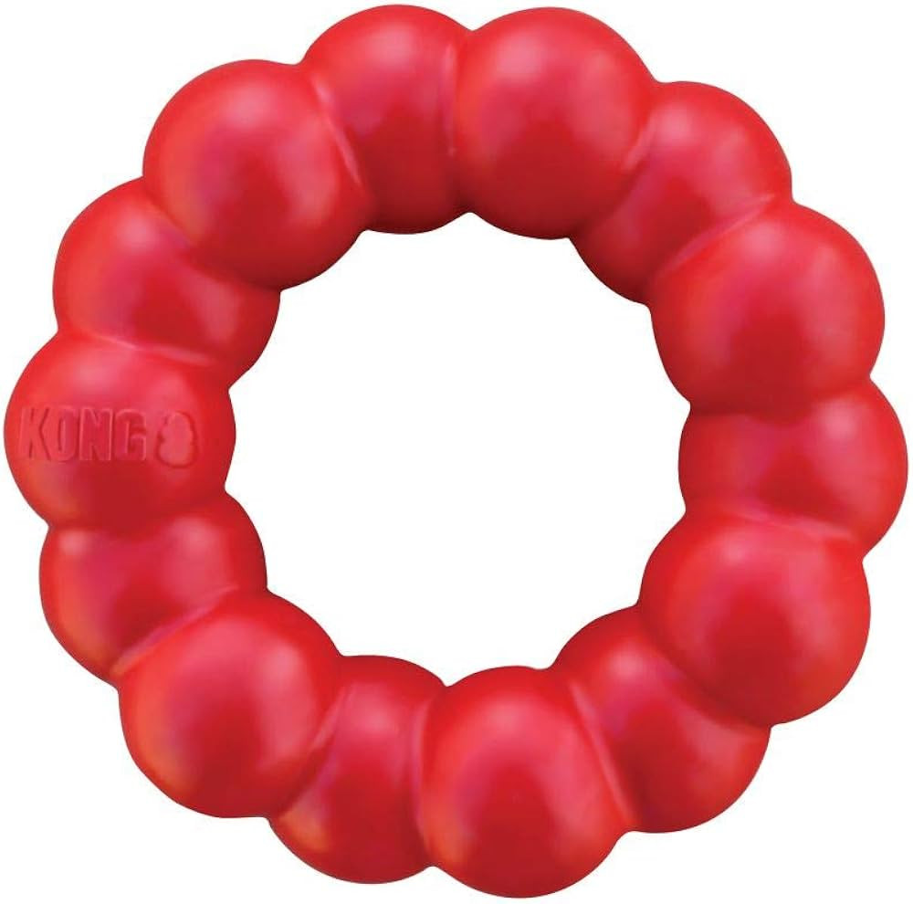 KONG Ring - Tough Dog Toy for Aggressive Chewers - Rubber Dog Ring Chew Toy - Dog Dental Toy to S... | Amazon (US)